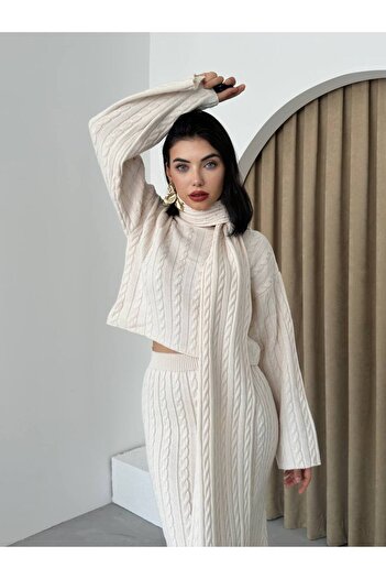 Lady Pixie Şallı knitwear set