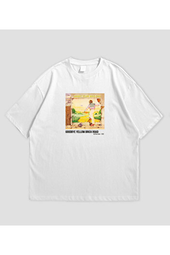 SVART WEAR Elton John - Goodbye Yellow Brick Road Unisex Oversized T-Shirt