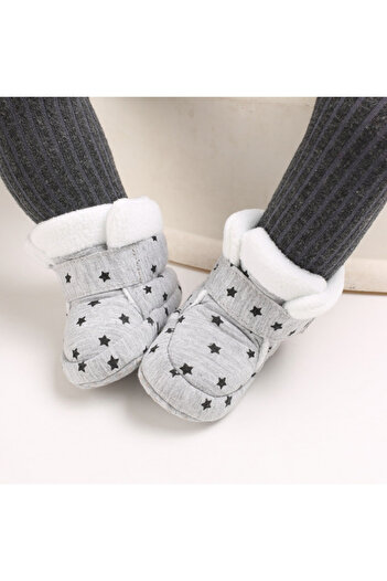 Superbaby Grey ankle boots with black stars