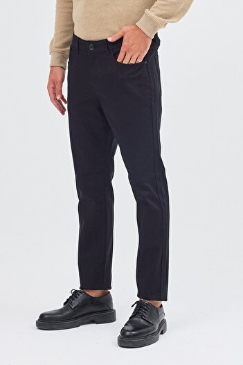 İmza Black 5 Pocket Straight Leg Cotton Slim Fit 5 Pocket Casual Trousers 1003255154