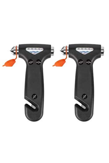 Vanaxalife Set 2 Emergency Hammer with Seat Belt Cutter, Vanaxalife®, Black