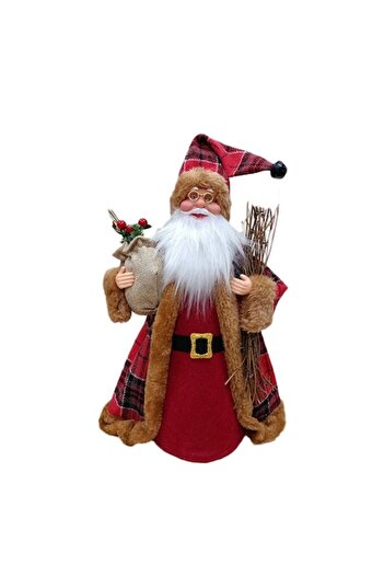 GOLD MARKET Rotating Santa Claus decorative toy, 31 x 14 x 12 cm, with lights and sounds (red)