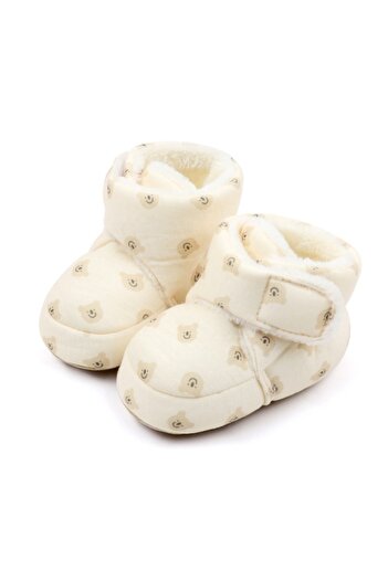 Superbaby Baby booties, ivory, with Printed