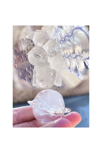 Flippy Portable ice maker, Flippy, glass tray, 17 ice cubes, 27.5 x 11.4 x 5.5 cm, white gray color