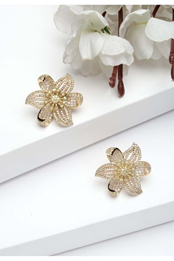Avant-Garde Paris Diva Collection Cubic Zirconia Gleaming Stud Earrings