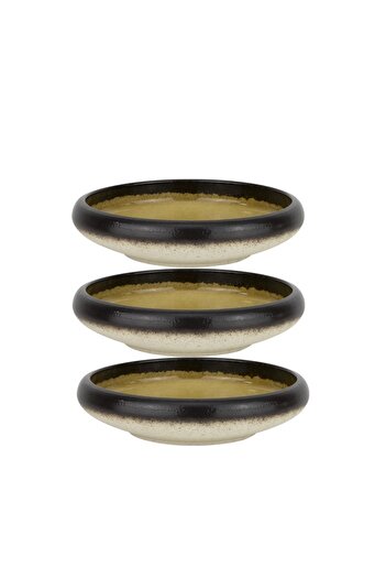 Culinaro Set of 3 gourmet plates Gio Amber made of porcelain 20cm