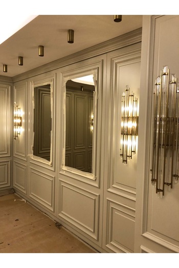 Cristalin Aydınlatma Gold Luxury Series Crystal Stone Sconce 90 cm