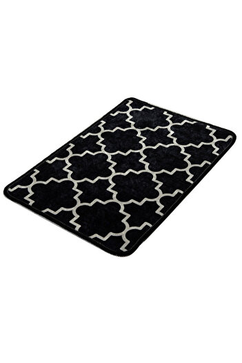 Chilai Home 359CHL1744 bath rug, 40x60 cm, 100% anti-allergic polyamide threads, Black