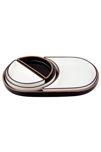Culinaro Set 5 farfurii portelan HELLA BLACK