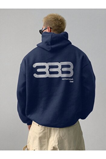 AFROGİYİM Unisex Bbb Printed Hooded Sweatshirt with 2 Threads