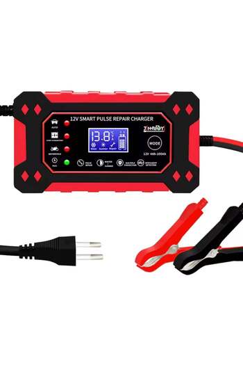 StartONTeam Automatic Intelligent Rectifier for Car Batteries, Professional Repair and Safety Function Red
