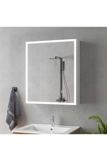 ALC-Shop Laura Wardrobe With LED Mirror DBP122 60x70 White