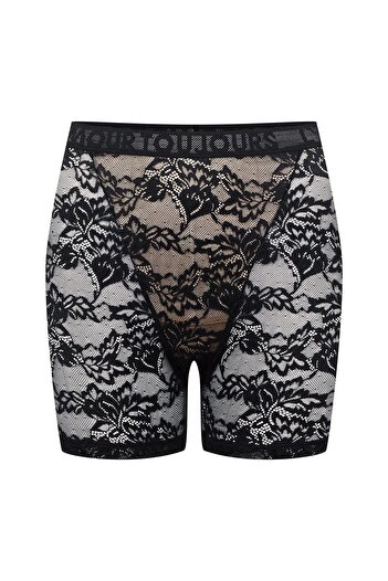 ESOTIQ Women's Long-Leg Panties High Waist Shorts Chantilly Lace Briefs | Bisous