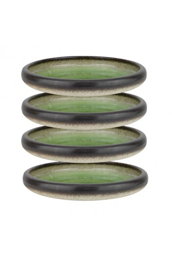 Culinaro Set of 4 porcelain soup plates Gio Emerald 24xh4.5cm