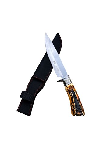 KAVI ONE Columbia SABER Hiking Knife with Fixed Stainless Steel Blade and Black Sheath