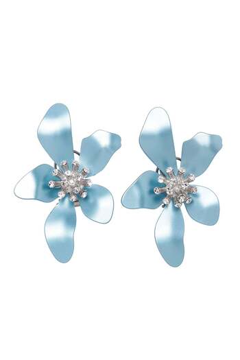 Avant-Garde Paris Floral Stud Earrings
