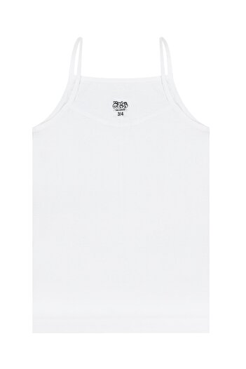 Öts Girl's Ribbed Tank Top with String Straps (96% Cotton - 4% Elastane)
