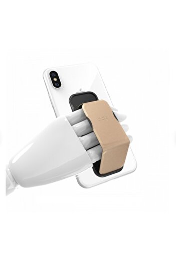 SOHO Universal support with hand grip and adhesive mount for smartphones and tablets, Cream