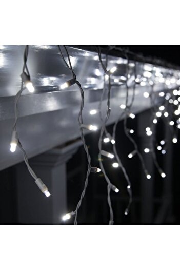 Flippy Christmas Installation, 35 m, LEDs, Fringes, Cold White, Flash, Power Supply, 220v,