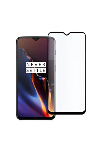 NO BRAND Glass Screen Protector for OnePlus 6T, Tempered Glass, Black