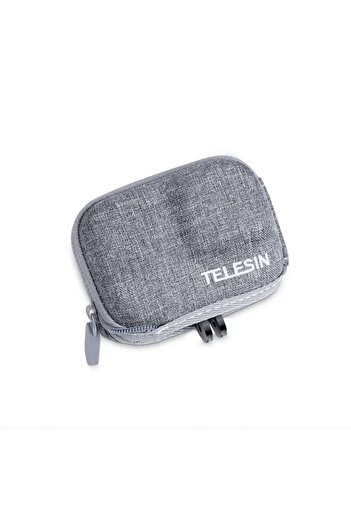 TELESIN Protective Case Compatible with GoPro Hero 9 and Hero 10, Zipper Closure, Hard Case, Gray