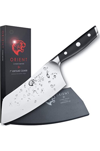 Orient Chef's knife for chopping, Carbon Series, German X50 Ultra+ Stainless Steel, black