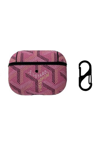 Bibilel Leather Support Case with Pattern for Apple AirPods Pro, Multicolor, BBL1509