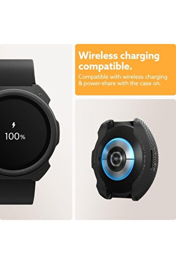Bibilel Silicone Case Compatible with Samsung Galaxy Watch 4 or 5, 44mm, Black