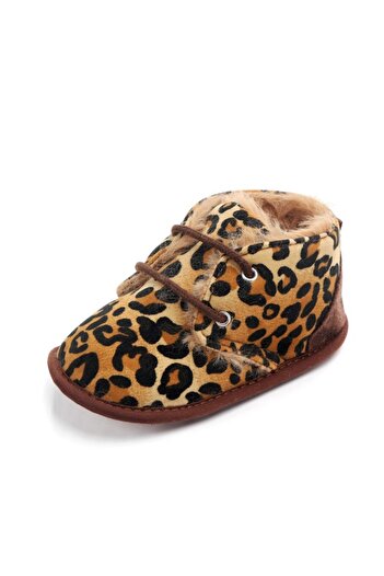 Superbaby Furry booties for girls - Leopard