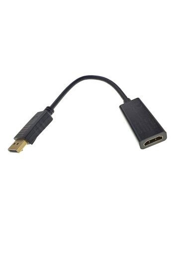 OEM Display Port Male to HDMI Female Adapter Cable, 4K Ultra HD, Black
