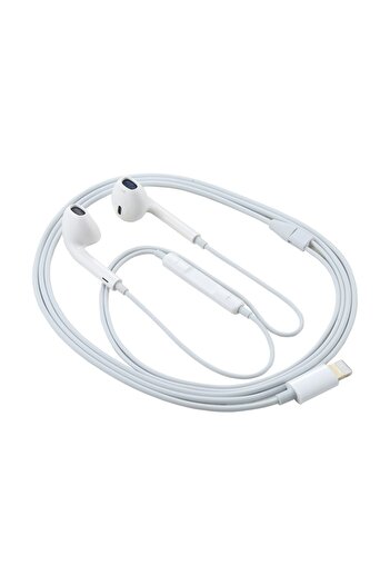 ROHS Audio Headphones with Microphone for iPhone 7/8/X, Lightning Plug, White
