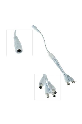 Bibilel Power Splitter Cable 1 to 4, 5.5x2.1 mm, CC/DC, 0.3 m, White, TCL-BBL7359