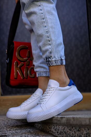 Zerenyus Felibord Lace-Up Basic Men's Sneaker White Sax