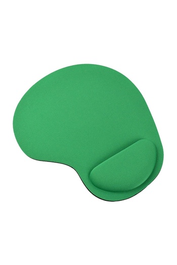 Bibilel Mouse Pad with comfortable wrist support, textile exterior coating, Green, BBL1098