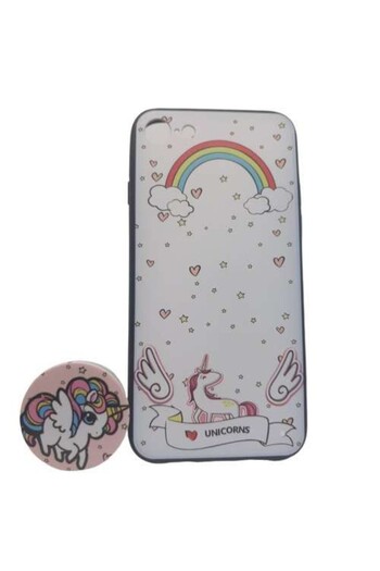Flippy Husa Apple iPhone 6/6S Multicolor Model Unicorn Suport inclus