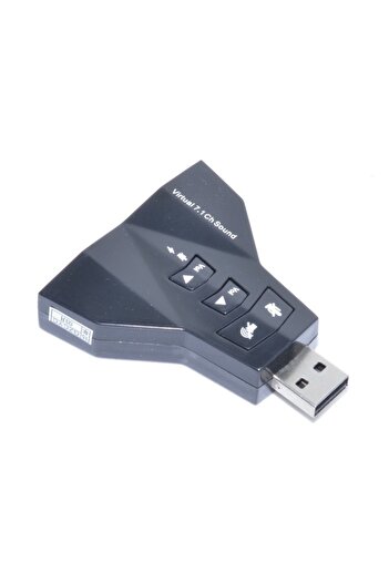 Bibilel USB Sound Card 7.1, 2 microphone inputs, 2 headphone outputs, Black, AXT-BBL3557