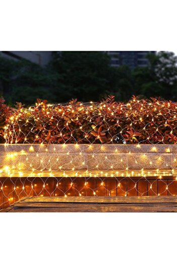 Flippy Christmas Net Lights, 10 m x 2 m, 800 LEDs, Warm White, 8 Modes, Remote Control Transformer, Interco