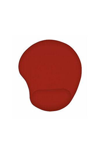Bibilel Mousepad with Comfortable Gel Wrist Support, Textile Exterior, Red, COM-BBL6833