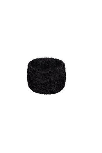 Bibilel Kids Inflatable Stool with Synthetic Fur, Supports up to 100Kg, Black