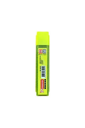 Mikro Pen Tip 0.9mm Tip 2B Color M-602 - 12 Pcs 60mm - 1 Piece Yellow