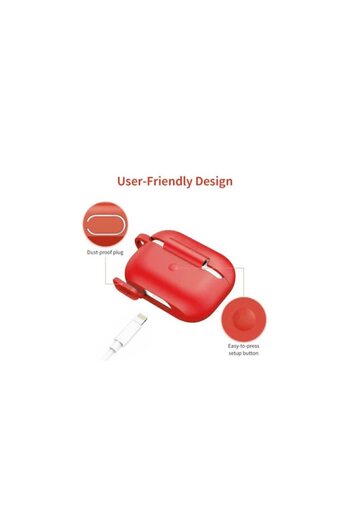 SOHO Case compatible with Apple AirPods Pro, Red