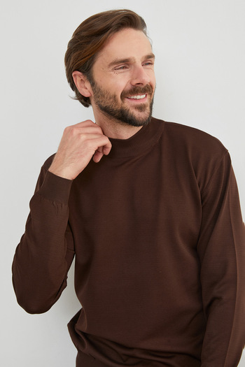 Fulla Moda Basic High Collar Knitwear Sweater