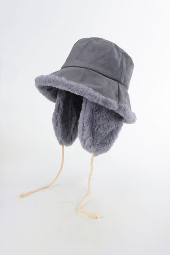 Neşeli Butik Women's Fur-Lined Suede Earmuff Hat Nbaks007