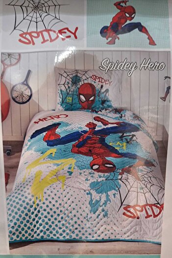 Özdilek Licensed Disney Single Bed Cover Set Spidey Hero Green