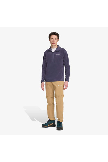 adidas Ανδρικό μπλε φλις πεζοπορίας Multi Essentials 1-2 Zip Fleece