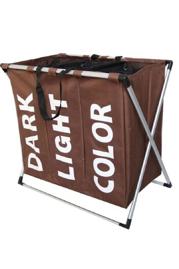 AGD Foldable Laundry Basket Brown 45x60cm