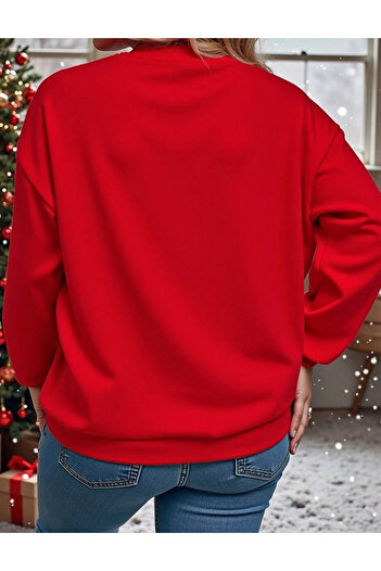 SHEIN Curve+ blouse, red