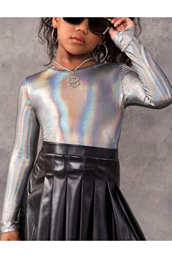 SHEIN blouse, silver