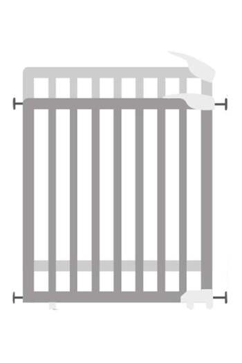 Badabulle Deco Pop Wooden Extending Safety Gate - Black