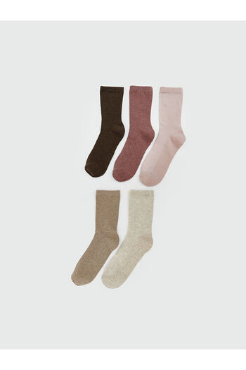 LC Waikiki New Season Women's Plain Socks 5-Pack